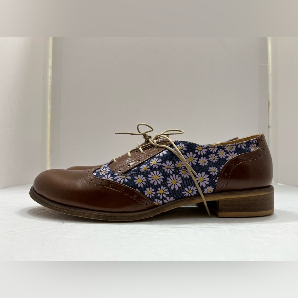 Julia Bo handmade floral print Hudson Oxford shoes Size 38 - Picture 6 of 12